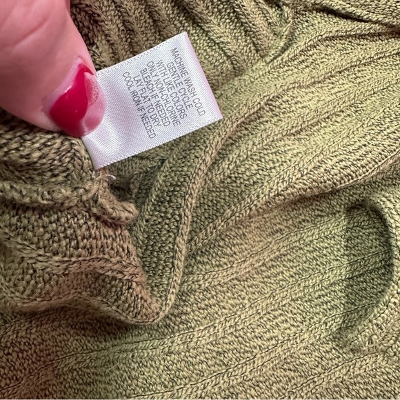 Christopher & Banks soft Ribbed Open Front Cardigan sweater sz L asymmetric - Picture 8 of 8